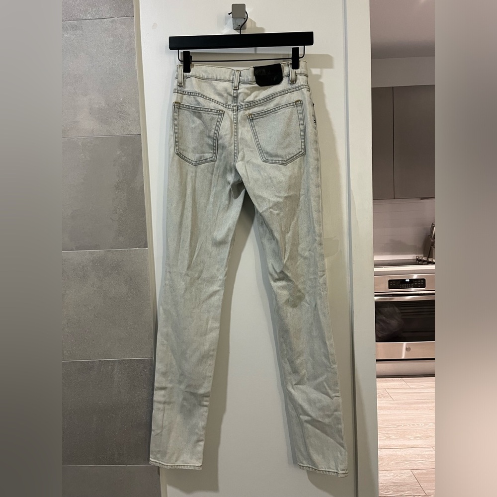 Proenza Schouler Mid-Rise Slim Leg Light Wash Jeans Size 25 - Picture 4 of 5